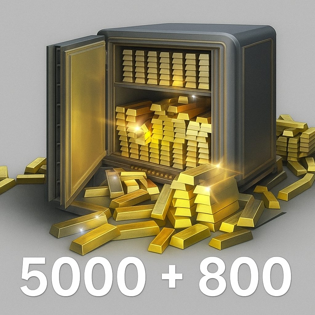 5000 Golds + 800 Bonus